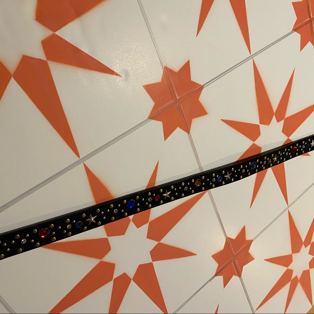 Faux Suede Rhinestone Belt - Picture 3 of 4
